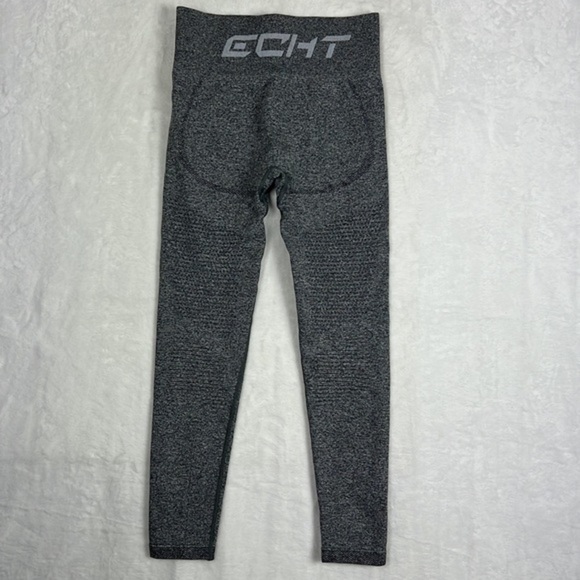 ECHT Arise Series High Waisted Grey Tights Vented Seamless Leggings Size Medium - Picture 9 of 17